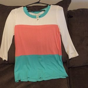 Pink Owl 3/4 sleeve blouse